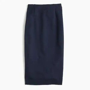 J. Crew Navy Ponte Skinny Pencil Skirt Size 14